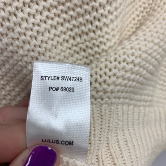 Lulu's Cream Cropped Cardigan with Balloon Sleeves - Picture 8 of 8